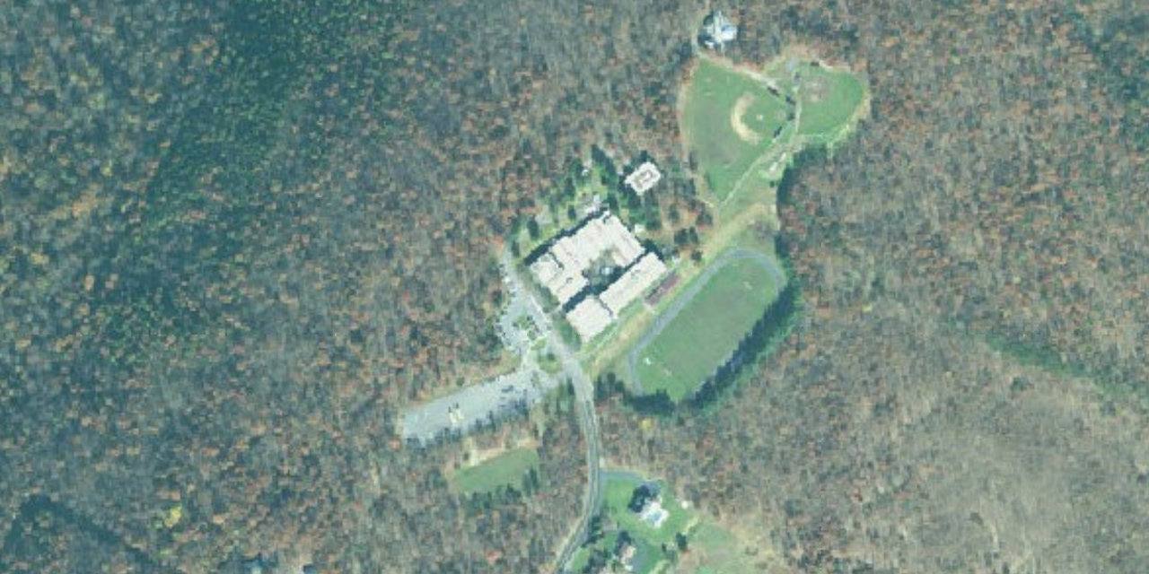 Aerial view of Bishop Walsh School, K-12