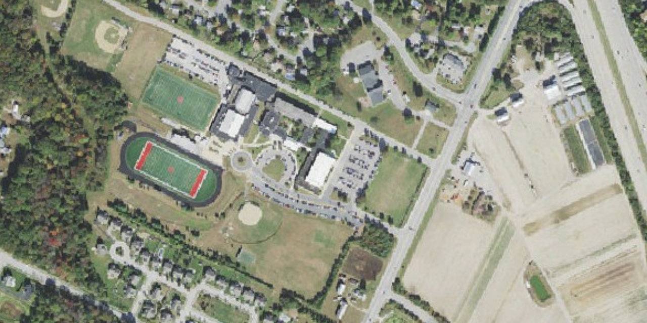 Aerial view of Archbishop Spalding High School