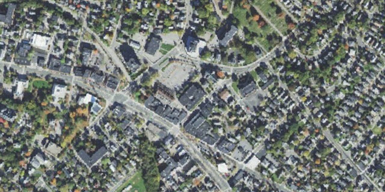 Aerial view of Arlington Catholic High School/Saint Agnes School