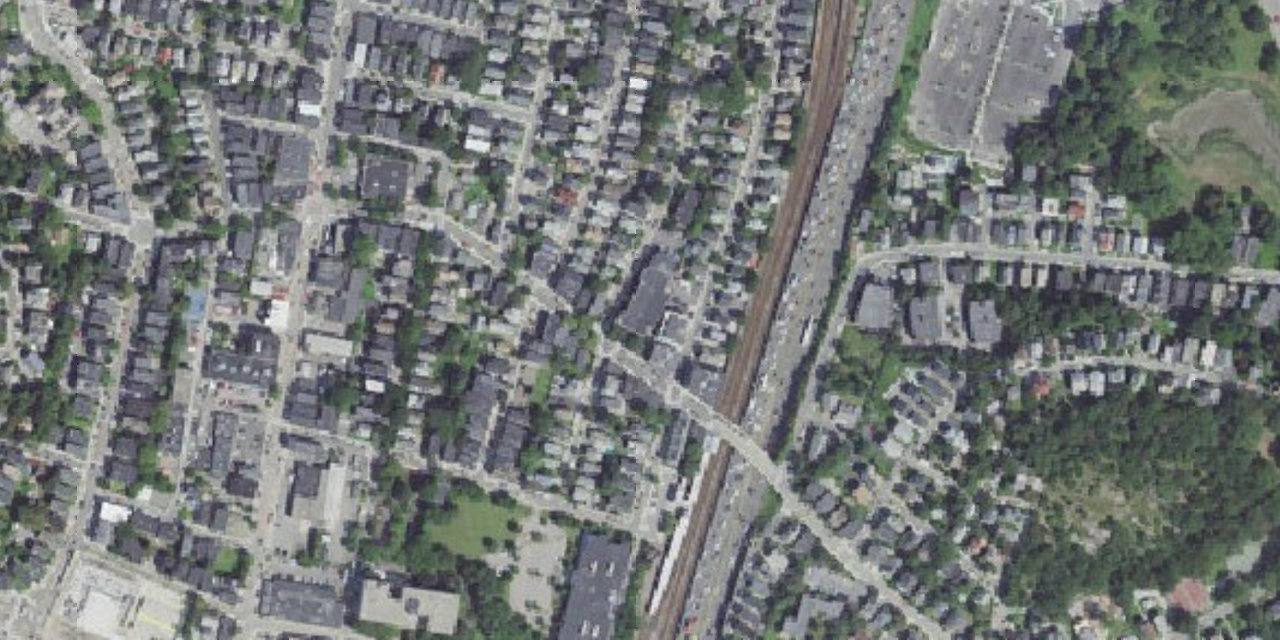 Aerial view of Cristo Rey Boston High School