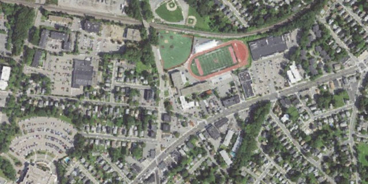 Aerial view of Catholic Memorial