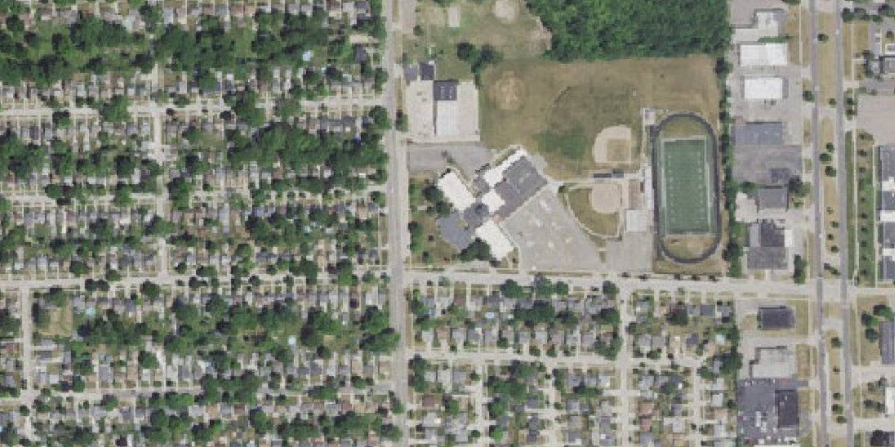 Aerial view of Bishop Foley Catholic High School