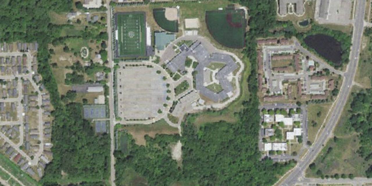 Vista aérea de Notre Dame Preparatory School & Marist Academy