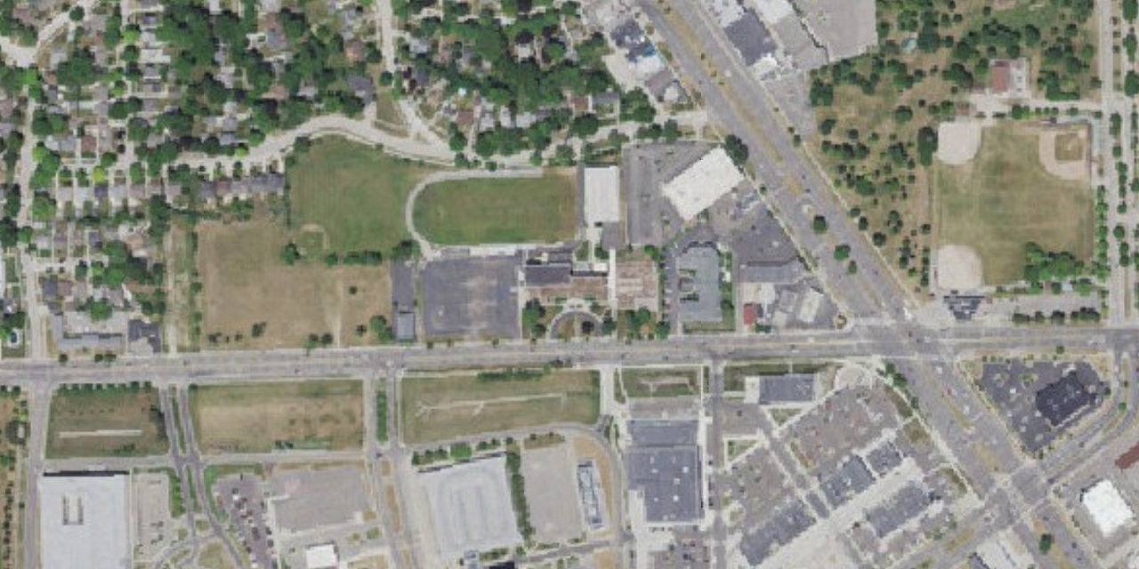 Aerial view of Shrine Catholic High School