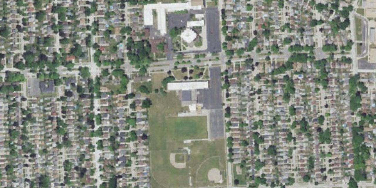 Aerial view of Cabrini Academy and High School