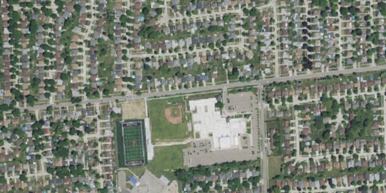 Aerial view of De La Salle Collegiate High School
