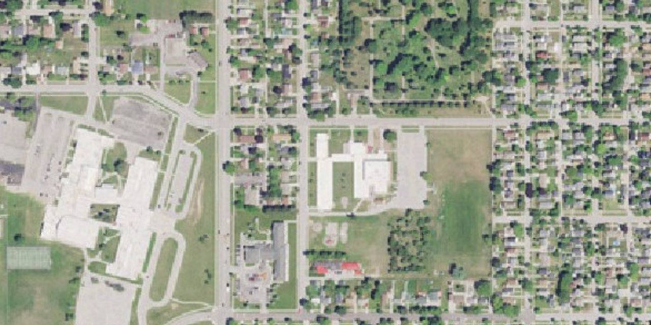 Aerial view of Holy Name Catholic School