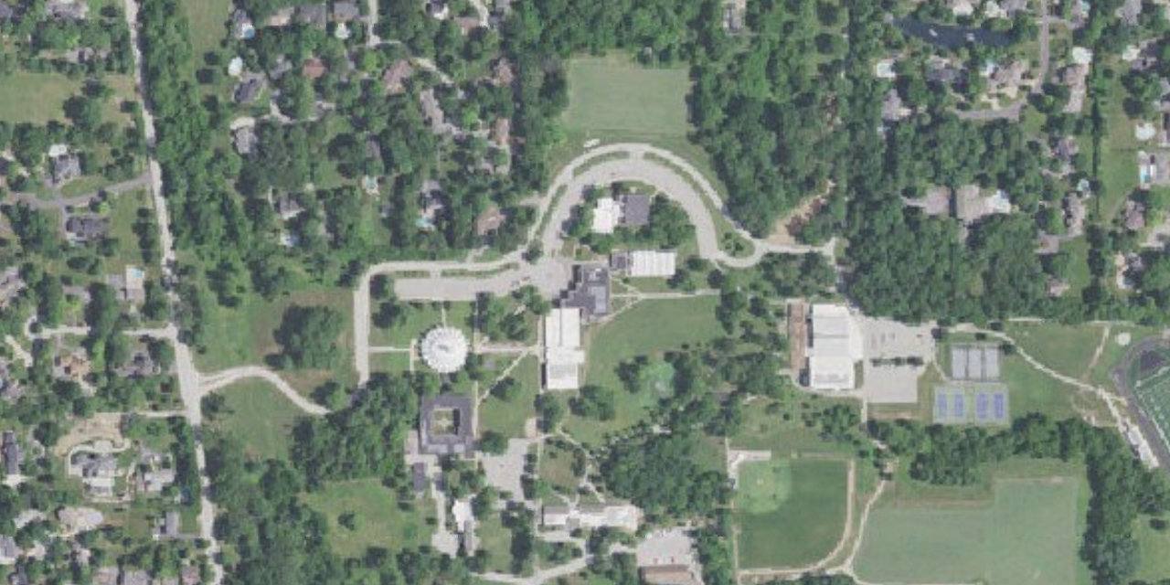Aerial view of St. Louis Priory School