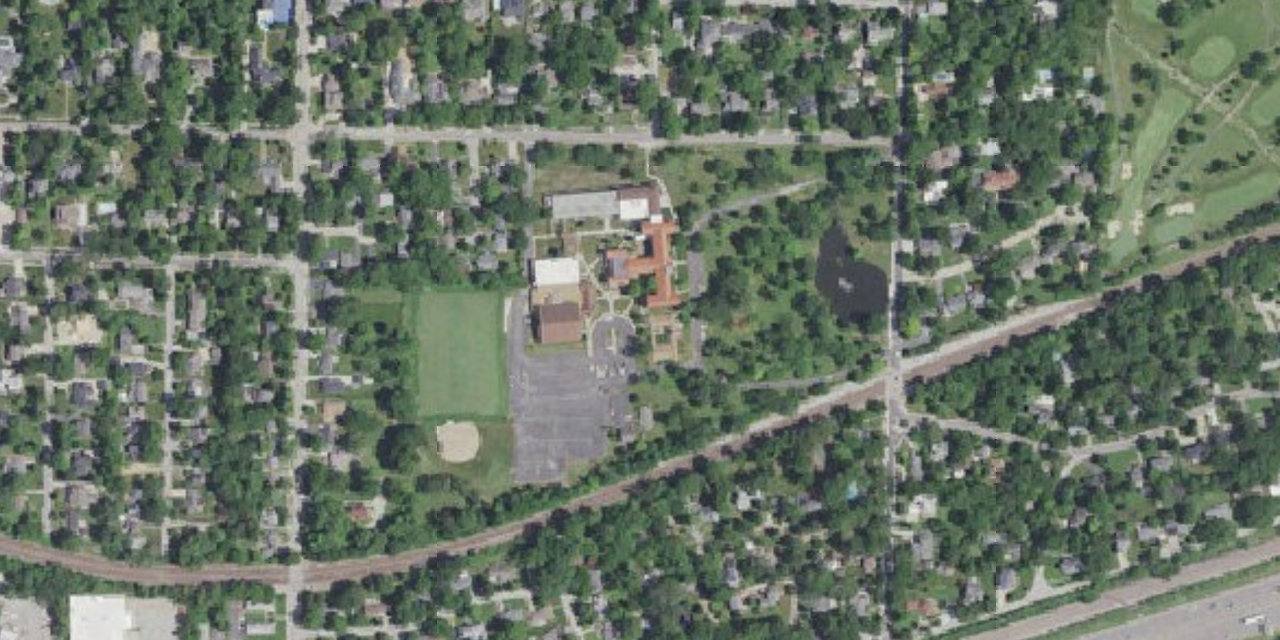Aerial view of Ursuline Academy