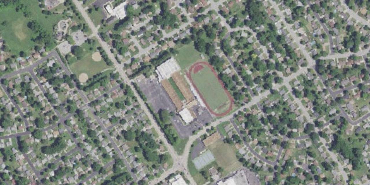 Aerial view of Duchesne High School