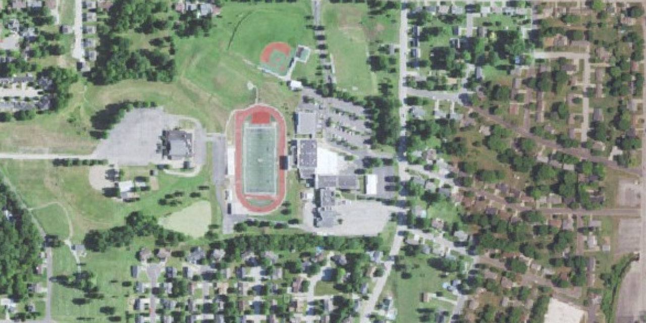 Aerial view of St. Francis Borgia High School