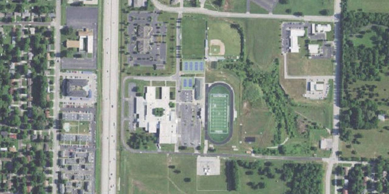 Aerial view of Springfield Catholic High School