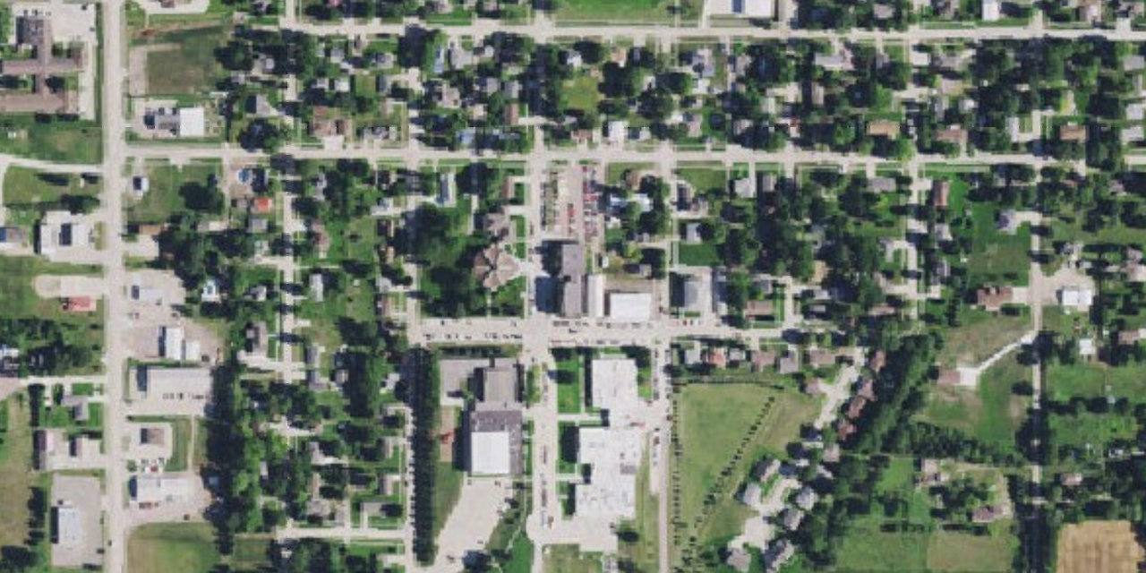 Aerial view of Cedar Catholic High School