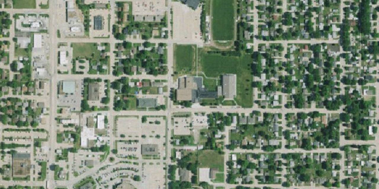 Aerial view of Catholic High School of Kearney