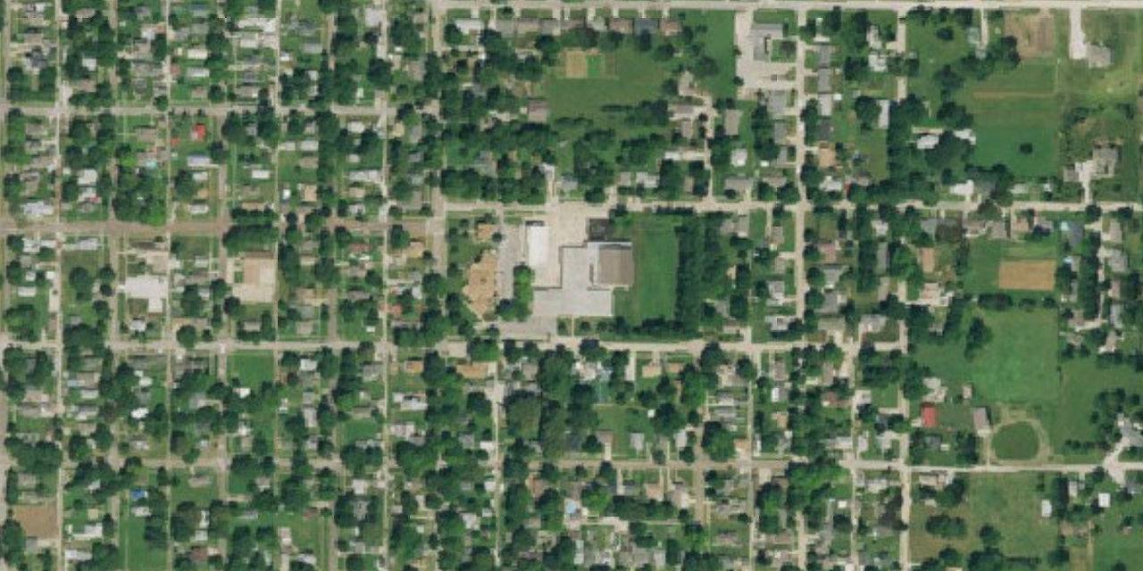 Aerial view of Sacred Heart Catholic School