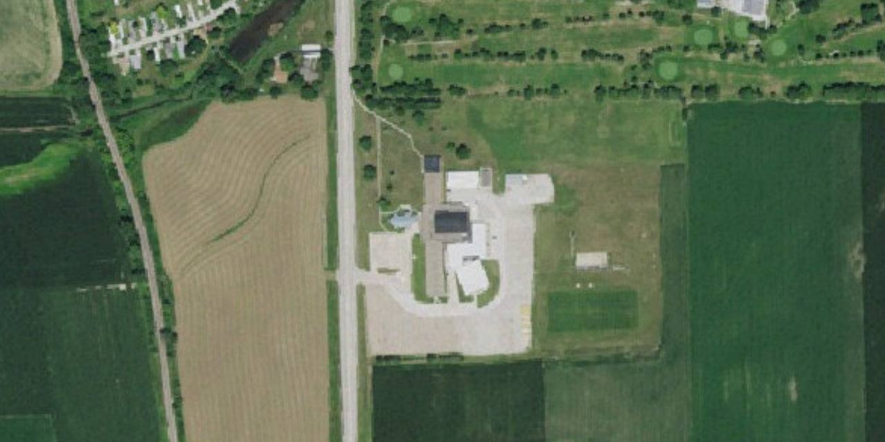 Aerial view of Aquinas Middle High School