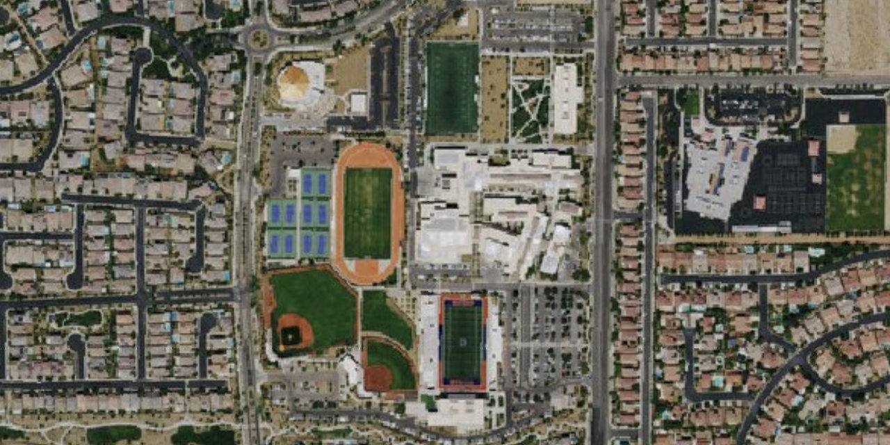 Aerial view of Bishop Gorman High School