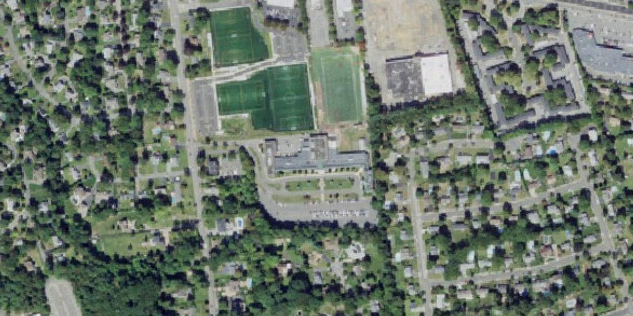 Aerial view of De Paul Catholic High School