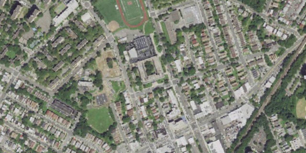 Aerial view of Cardinal Spellman High School