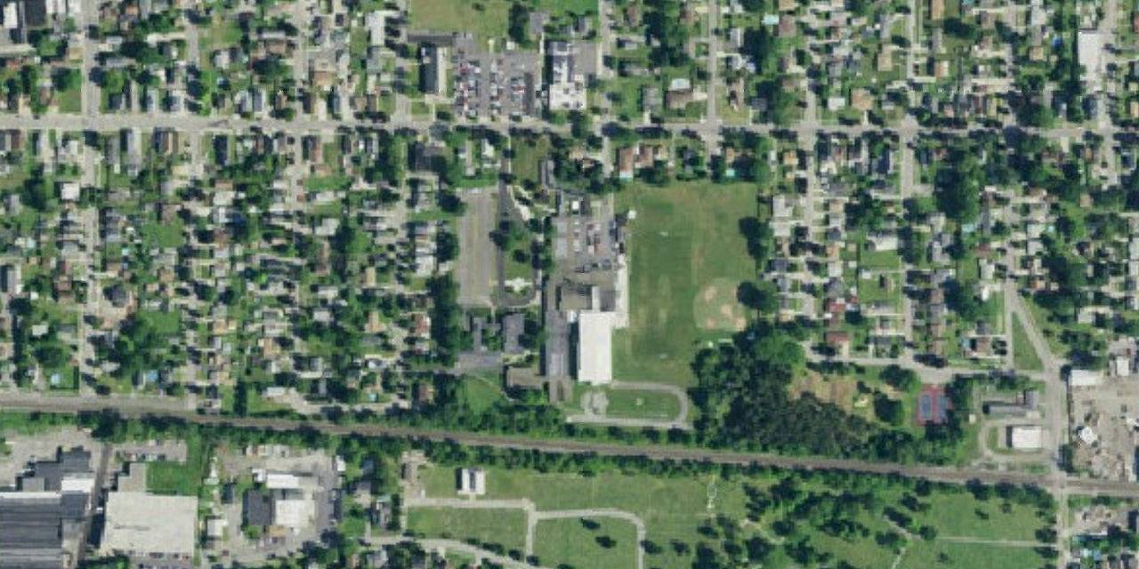 Aerial view of St. Mary's High School
