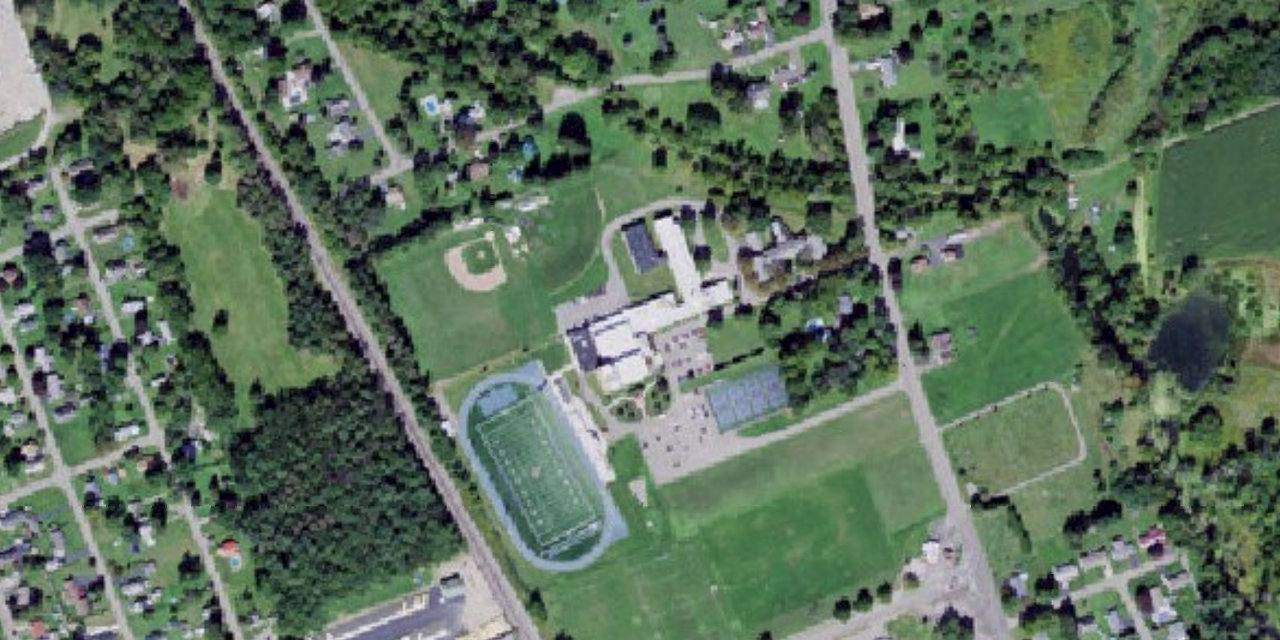 Aerial view of Notre Dame High School