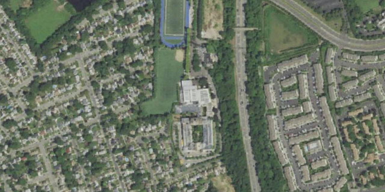 Aerial view of Kellenberg Memorial High School
