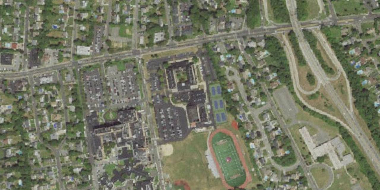 Aerial view of St. John the Baptist Diocesan High School