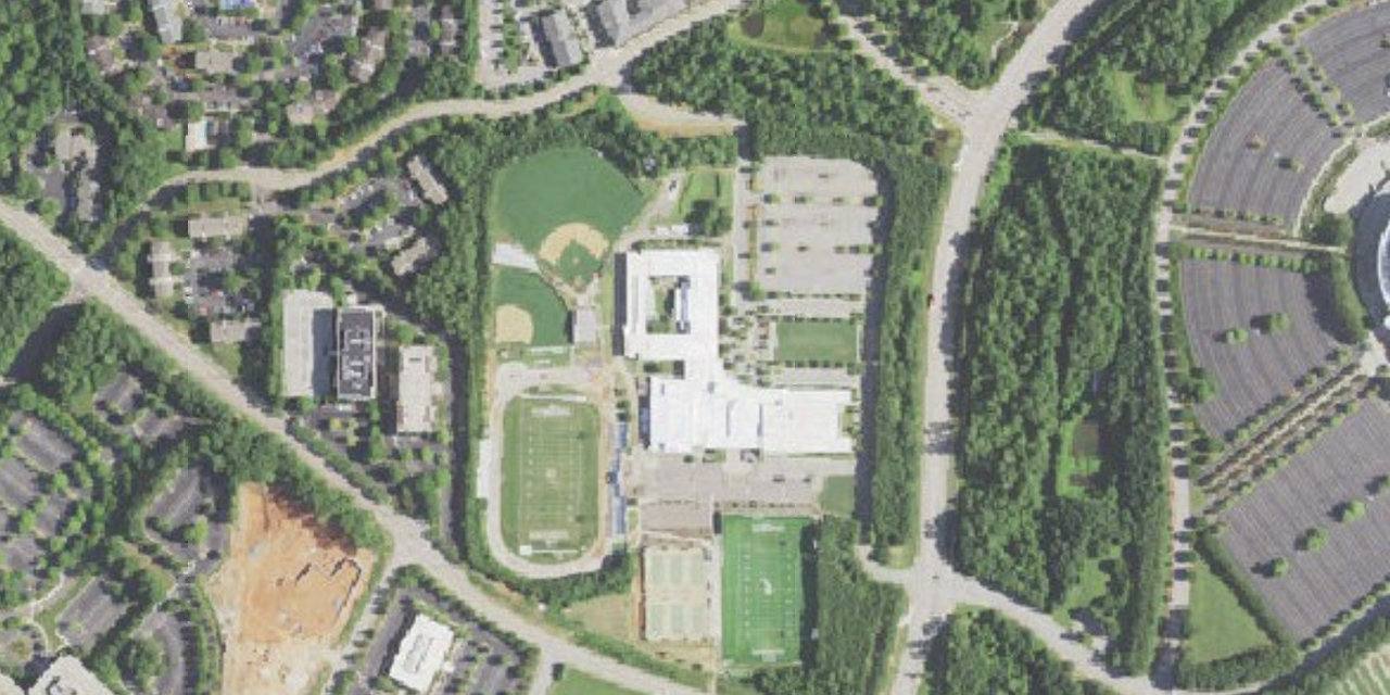 Aerial view of Cardinal Gibbons