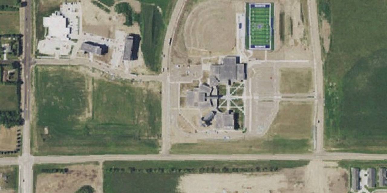 Aerial view of St. Mary's Central High School