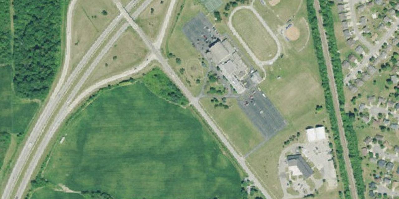 Aerial view of Lehman Catholic High School