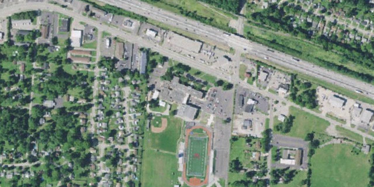 Aerial view of Carroll High School