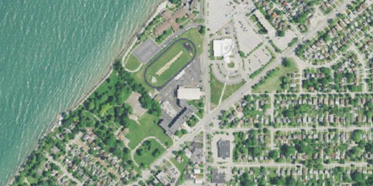 Aerial view of Villa Angela-St. Joseph High School