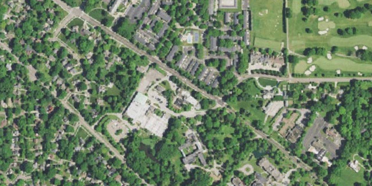 Aerial view of Our Lady of the Elms Elementary School