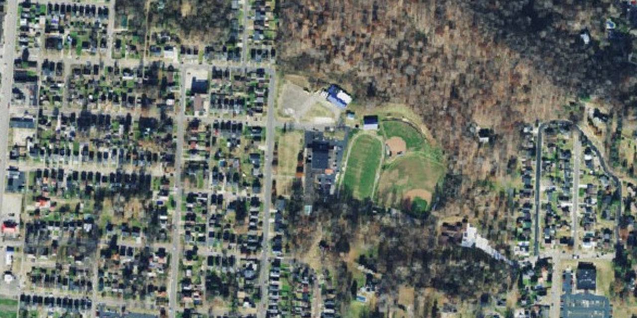 Aerial view of Notre Dame Junior/Senior High School