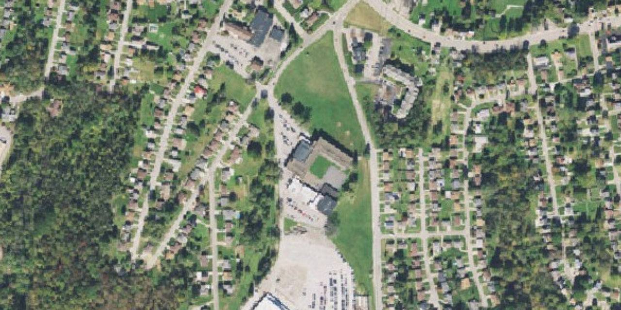 Aerial view of Catholic Central High School