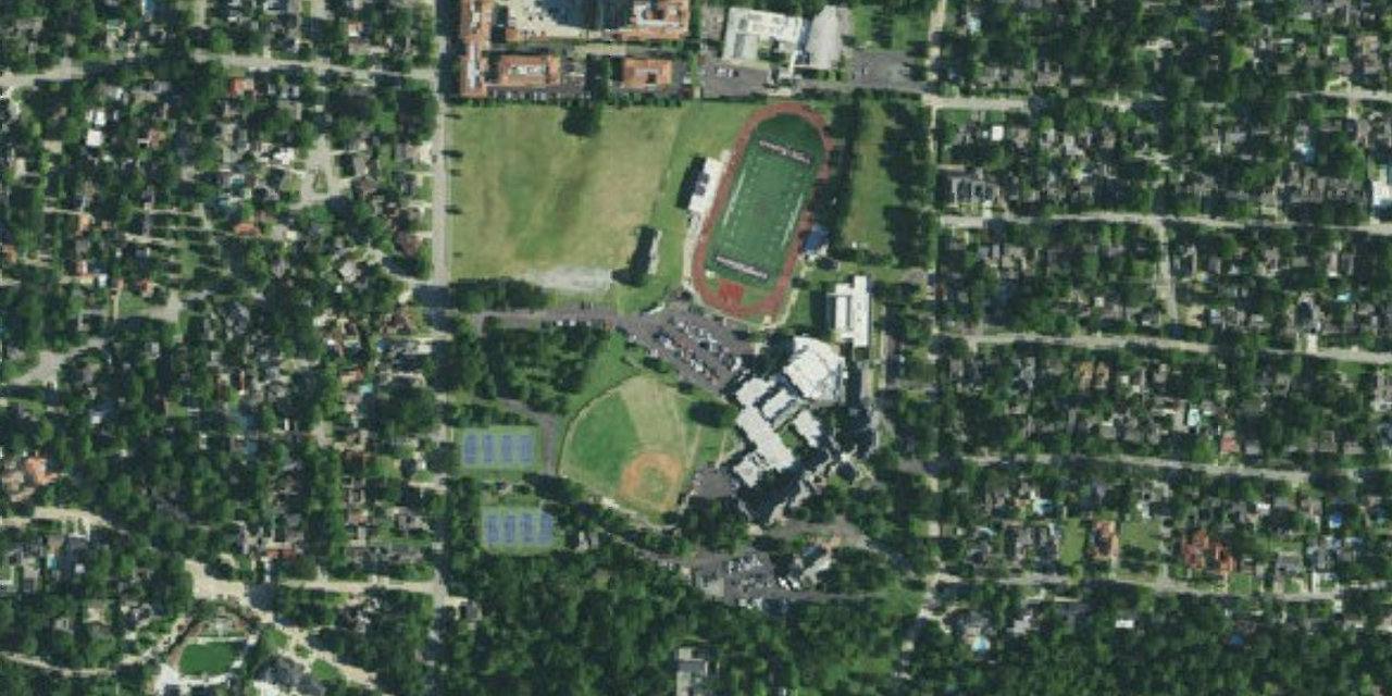Aerial view of Cascia Hall Preparatory School