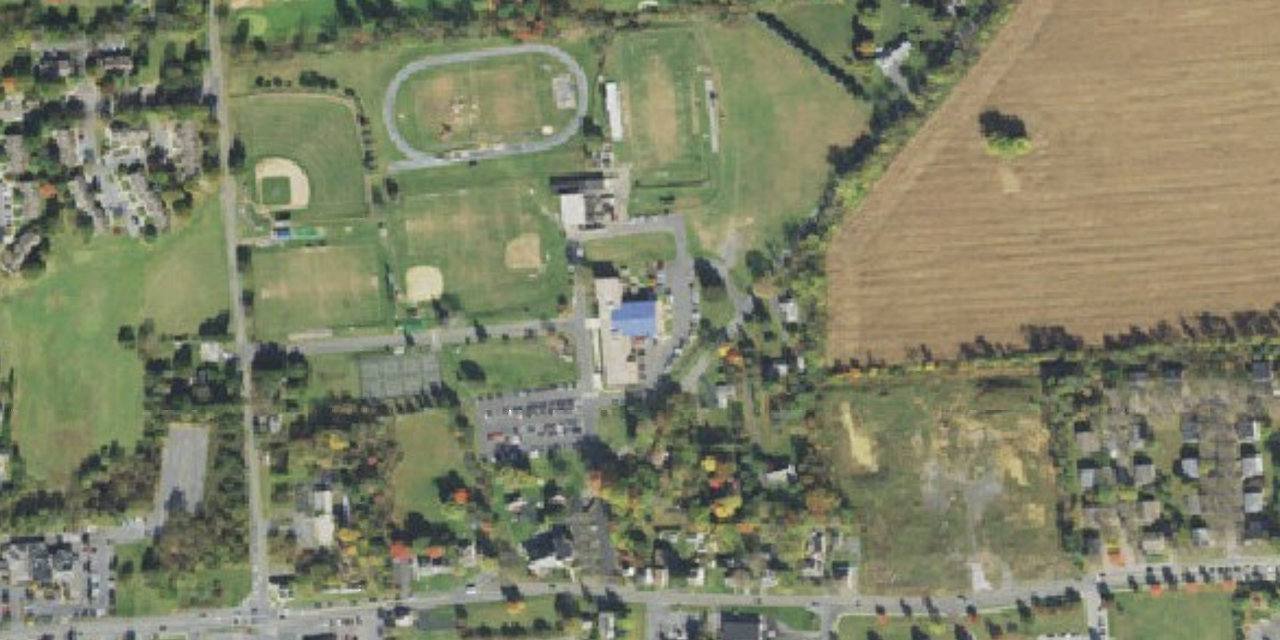 Aerial view of Notre Dame High School