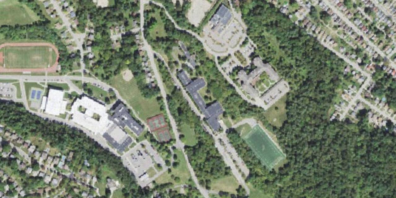Aerial view of Seton La Salle Catholic High School
