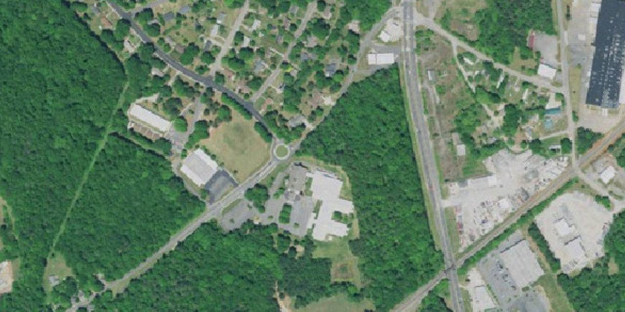 Aerial view of St. Anne School