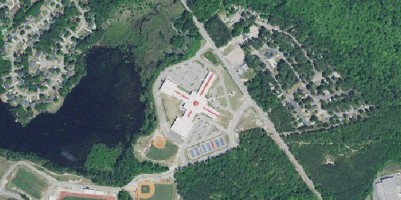 Aerial view of Cardinal Newman School