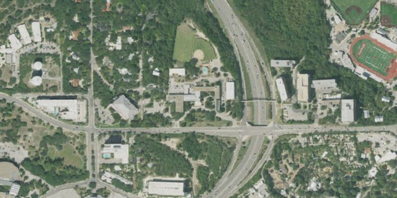 Aerial view of Incarnate Word High School