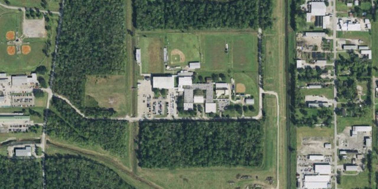 Aerial view of Monsignor Kelly Catholic School