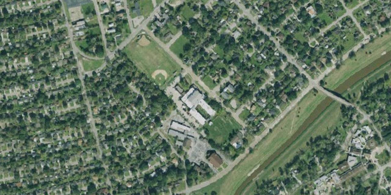 Aerial view of Cristo Rey Jesuit College Prep School of Houston