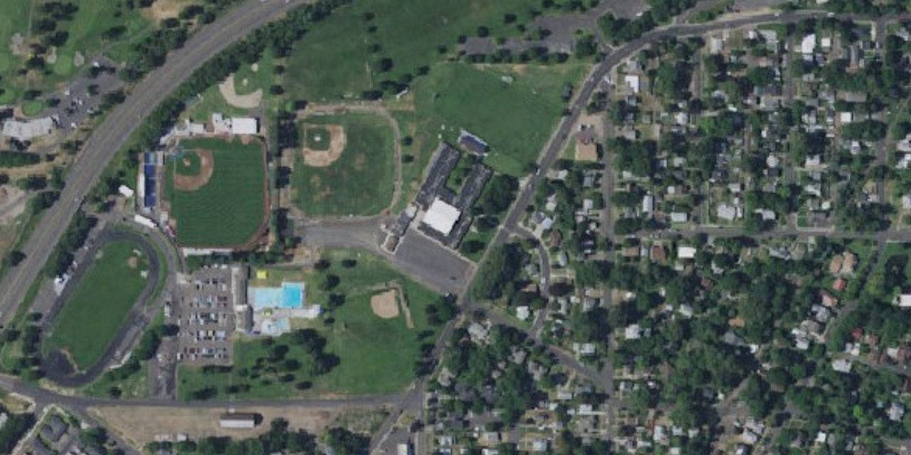 Aerial view of DeSales Catholic High School