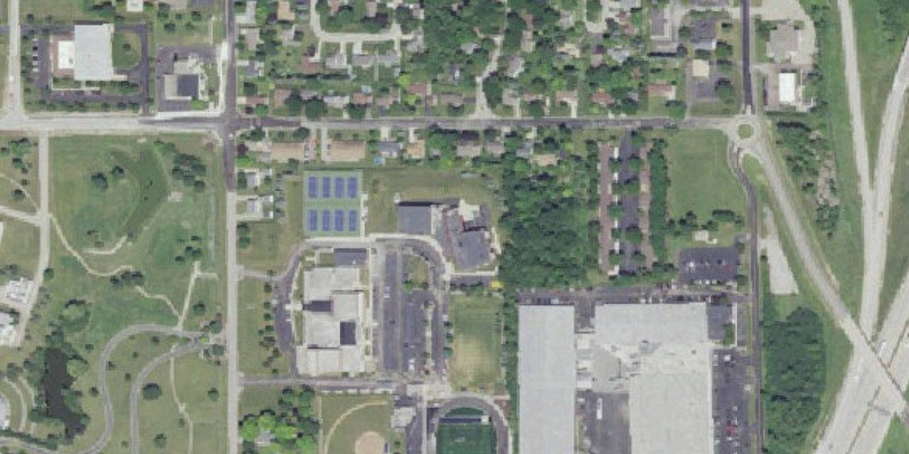 Aerial view of St. Mary Catholic Middle School