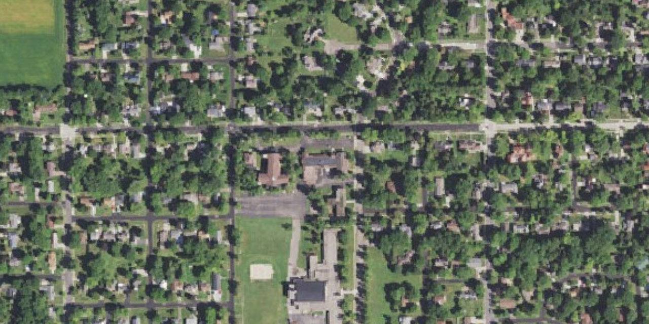 Aerial view of Our Lady of Peace Intermediate School