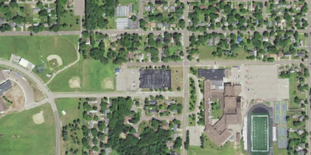 Aerial view of McDonell Central Catholic High School