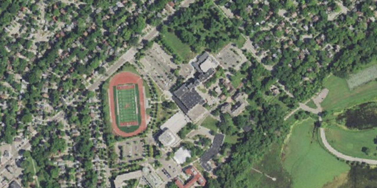 Aerial view of Edgewood High School of the Sacred Heart