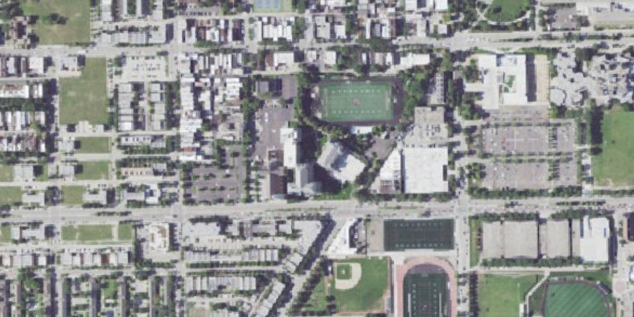 Aerial view of St. Ignatius College Prep