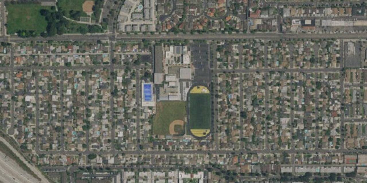 Aerial view of Servite High School